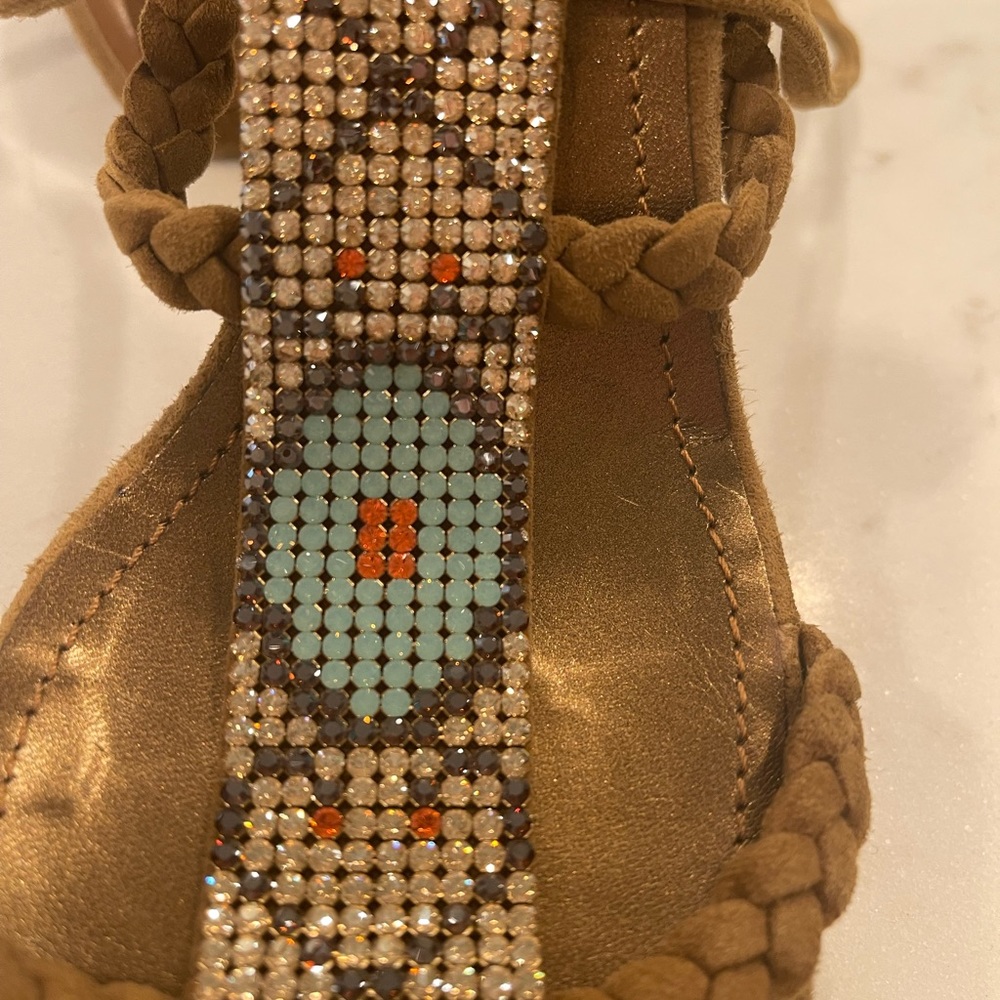 5”suede sandals